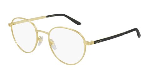 gucci gold eyeframe wirh logo perforated temples|Gucci GG0942O Gold Eyeglasses .